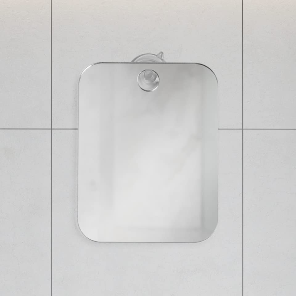 Shave Well Travel Anti-Fog Shaving Mirror | Portable Fogless Hanging Bathroom Shower Mirror with Handheld Option for Men and Women | Includes Long-Lasting Reusable Suction for Wall