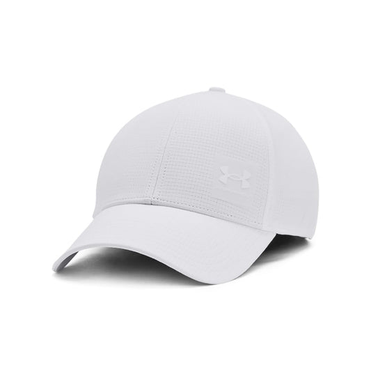 Under Armour Men's Iso-Chill ArmourVent Stretch Fit Hat, (101) White / / White, Large/X-Large
