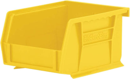 Akro-Mils 30210 AkroBins Plastic Storage Bins, Space-Saving Stackable Bins for Garage, Pantry, Craft Organization, 5-" x 4-" x 3-", Yellow, 24-Pack