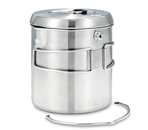 Solo Stove Pot 1800 Stainless Steel Companion Pot great Cookware for Backpacking Camping Survival Backpacking Kitchen and Cooking simple Equipment Set & Accessories for Hiking Campfires and Adventure