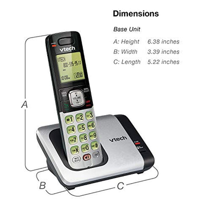VTech CS6719-2 2-Handset Cordless Phone with Caller ID/Call Waiting, Handset Intercom & Backlit Display/Keypad, Silver