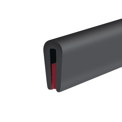 Rubber Edge Trim, Self-Adhesive Rubber Edge Trim, Edge Protector for Sheet Metal, EPDM Material, Fit 1/16"(1.6mm), Length 10Ft, Black Color, U Channel Edge Trim