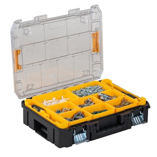DEWALT TSTAK Tool Organizer, Small Parts and Screw Organizer Tool Box with Removable Compartments, (DWST17805)