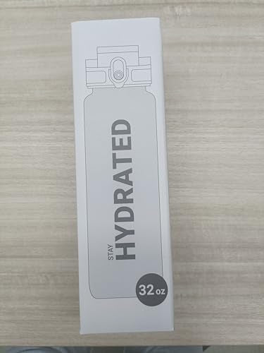 Sahara Sailor Water Bottle 32oz, Durable and Leakproof Water Bottles Motivational with Time Marker, Tritan, BPA Free, Wide Mouth with Easy Clean Brush for Gym, Travel, Home, School, Office (1 Bottle)