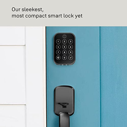 Yale Assure Lock 2 Deadbolt, Black Suede Smart Keyless Entry Door Lock with Wi-Fi Connected Keypad for Code Entry and Remote Access, YRD450-WF1-BSP
