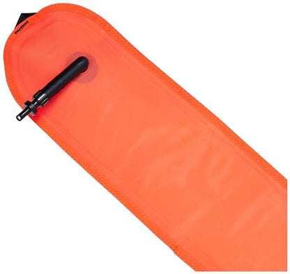 Scuba Choice 6ft Surface Marker Buoy (SMB) High-Visibility Dive Signal Tube, Durable Nylon TPU, Compact & BCD-Compatible, Easy Oral Inflator for Diving, Freediving & Underwater Safety – Orange