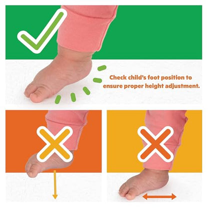 Bright Starts Around We Go 2-in-1 Baby Walker, Discovery Activity Center and Table, Tropic Coral, Ages 6 Months+