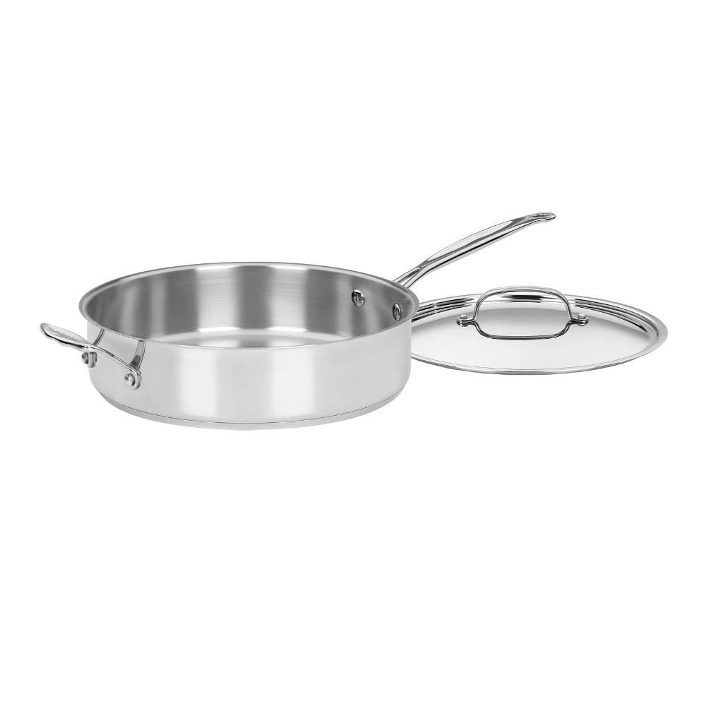 Cuisinart Stainless Steel, 5.5 Quart Sauté Pan w/ Cover, Helper Handle, Chef's Classic, 733-30H