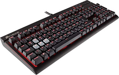 Corsair CH-9000088-NA STRAFE Mechanical Gaming Keyboard - Red LED Backlit - USB Passthrough - Linear and Quiet - Cherry MX Red Switch