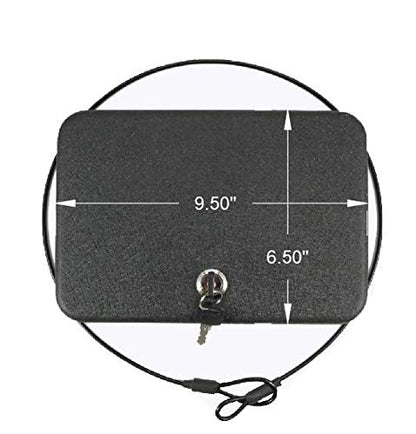 FSDC (Firearm Safety Devices) - FSDC-MLC5200 Keyed Steel Lockable Gun Case & Security Box – Heavy-Duty Powder Coated Steel – TSA Approved – Compact for Easy Storage