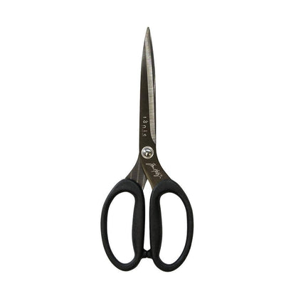 tonic studios Scissors All Purpose - 9.5 Inch Titanium Snips with Micro Serrated Blade Edge - Non Stick Craft Tool for Cutting Paper, Fabric, and Sewing - Comfort Grip Handles