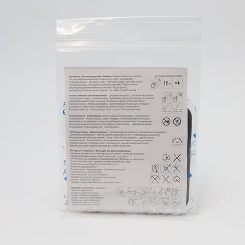 12 axion TENS Unit Electrode Pads Mix Set - 8 Square 2x2'' and 4 Rectangular 4x2'' Replacement Pads with 3,5mm Snap Button for TENS Machines and Muscle Stimulators | Reusable Self-Adhesive Electrodes