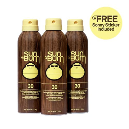 Sun Bum Original Moisturizing Sunscreen Spray SPF 30, 6 oz (3 pack)