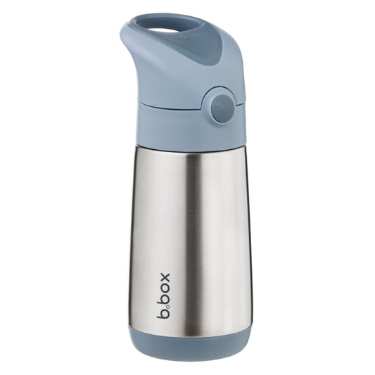 b.box 12 oz Insulated Water Bottle - Keeps Drinks Cold 8 Hours, Warm 6 Hours, Triple Wall Stainless Steel Kids Water Bottle w/Free Flow Silicone Straw, Leakproof & Dishwasher Safe