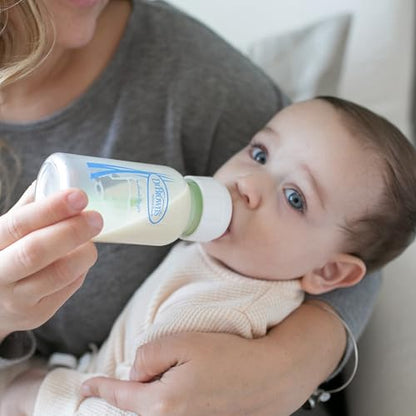 Dr. Brown's Anti-Colic Options+ Narrow Glass Baby Bottle with Level 1 Slow Flow Nipple, BPA-Free, 4 oz/120mL, 1-Pack
