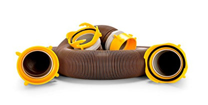 Camco 39667 Revolution 20' Sewer Hose Kit with Swivel Fittings and Wye Connector - Ready To Use Kit with Fittings, Hoses, and Storage Caps, Great For RVs with Separate Tank Valves