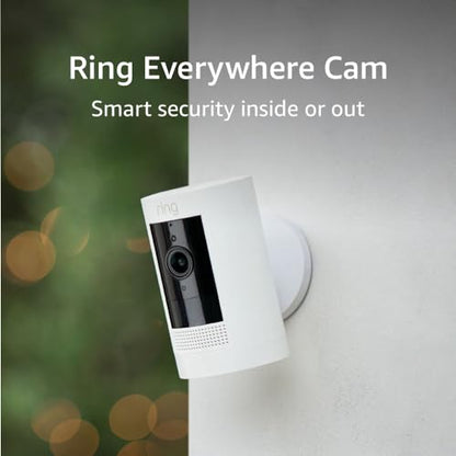 Ring Outdoor Cam (Stick Up Cam) | Weather-Resistant Outdoor Camera, Live View, Color Night Vision, Two-Way Talk, Motion alerts, Works with Alexa | White