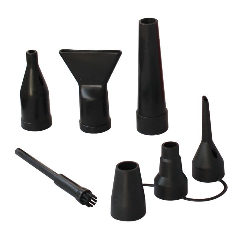 XPOWER A-2 Airrow Pro Electric Air Duster for Dusting, Drying, Inflating, Car Detailing, Computer, Leaf Blowing, 90 CFM, 7 Nozzles+2 Brushes, High Performance Motor, Eco-Friendly, Jet Black