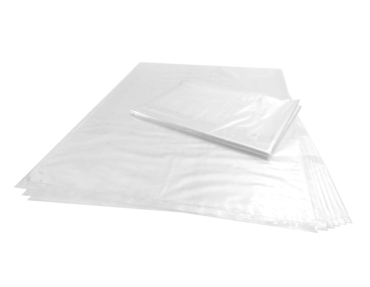 Wowfit 100 CT 10x15 inch 1.1 Mil Clear Plastic Flat Open Poly Bags – Great for Vegetables, Fruits, Bread, Handmade Crafts, Gift Packaging, and More