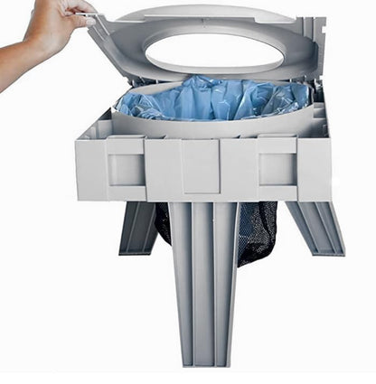 Cleanwaste GO Anywhere Portable Folding Toilet - Plus Bonus Original Wag Bag Kit