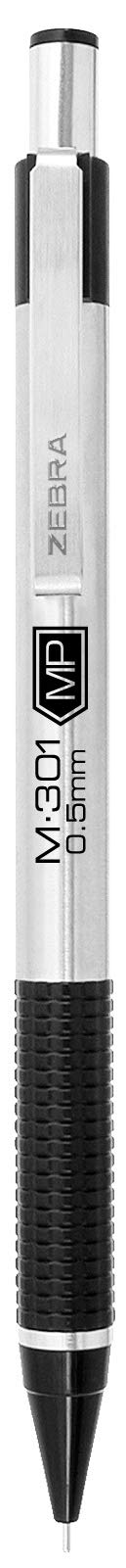 Zebra Pen M-301 Stainless Steel Mechanical Pencils, 0.7 mm, 2-Pack (54312)