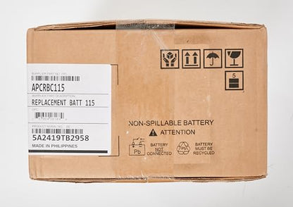 APC UPS Battery Replacement, APCRBC115, for APC Smart-UPS Models SMX1500RM2U, SMX1500RM2UNC, SMX1500RMNCUS, SMX1500RMUS