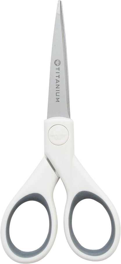 Westcott 5" Micro-Tip Fabric Scissors with Titanium-Bonded Blades - Ideal for Crafting, Sewing, and More