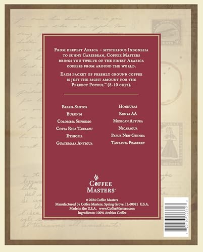 Coffee Masters Around the World in Twelve Coffees, 1.5 Ounce (Pack of 12)