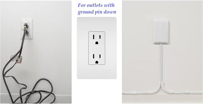 Sleek Socket Original & Patented Ultra-Thin Outlet Concealer with Cord Concealer Kit, Flat Extension Cord with Multi Outlets Power Strip, Ideal for Home Improvement, Hide Bulky and Messy Cords