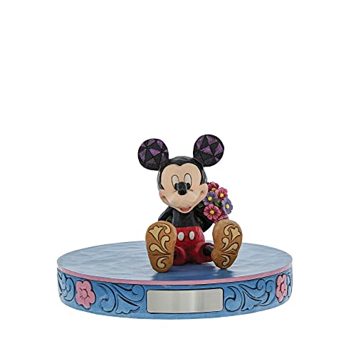 Disney Traditions by Jim Shore Mini Mickey Mouse Personality Pose Stone Resin Figurine, 2.75”