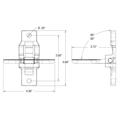 Buyers Products B2797BPC Folding Safety Step And Handle With Safety Storage, Black E-Coat Finish, Multi-Purpose Step And Grab Handle For Trucks, Trailers, Busses & RVs