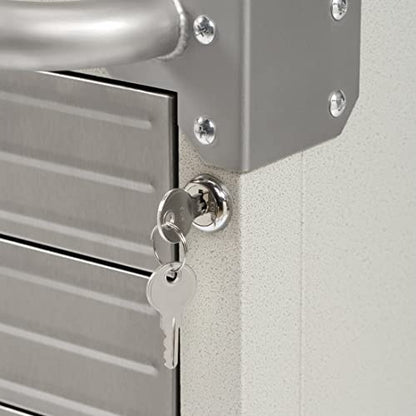 Seville Classics UltraHD Heavy Duty Rolling Cabinet Workbench Table w/Solid Wood Top, Workstation for Garage, Office, Workshop, Granite, 6-Drawer (28" W x 18" D