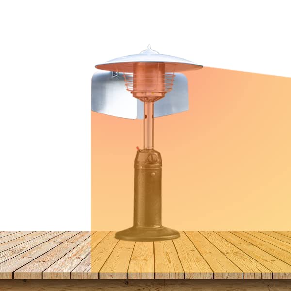 SWEET HEAT TABLE TOP - Foldable Heat Focusing Reflector - Universal-Fit for Small Patio Heaters - Light Weight, Aluminum,