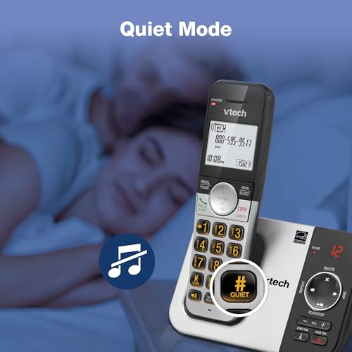 VTech VG232 Cordless Phone with Answering Machine - with Large Display Full-Duplex Speakerphone Caller ID/Call Waiting Last 10 Number Redial