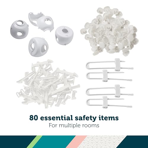Safety 1st Home Safeguarding and Childproofing Set (80 Pcs), White