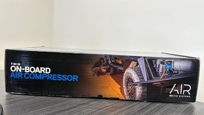 ARB CKMTA12 '12V' On-Board Twin High Performance Air Compressor, Ideal for Air Lockers Locking Differentials, Tire Inflator, Air Horn, Air Tools and Pneumatic Tools.