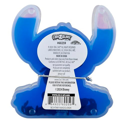CRA-Z-Slimy Stitch Slime Toy- Glossy, Stretchy, Super Soft, Smooth Blue Stitch Slime with Stitch Shaped Confetti Mix-Ins for Boys and Girls, Lilo and Stitch Kids Toy Gift