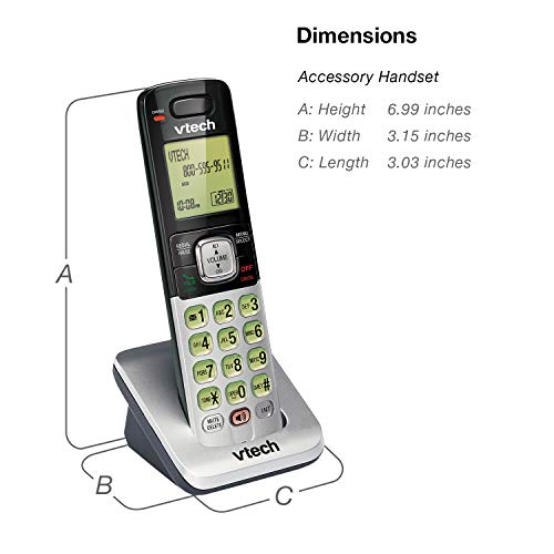 VTech CS6719-2 2-Handset Cordless Phone with Caller ID/Call Waiting, Handset Intercom & Backlit Display/Keypad, Silver