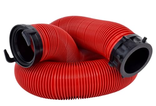 Valterra D04-0113 EZ Coupler 10' RV Extension Hose, Red