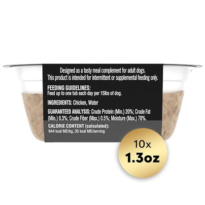 Cesar Simply Crafted Adult Wet Dog Food Meal Topper, Chicken, 1.3 oz. (10 Count, Pack of 1)