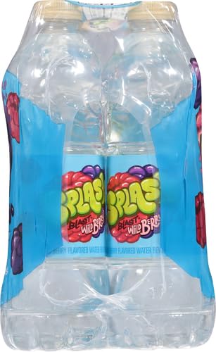 Splash Refresher Flavored Water Bottles, Wild Berry Flavor - 6-Pack, 16.9 Fl Oz - Refreshing Flavored Bottled Water with Electrolytes - Zero Sugar & Zero Calories