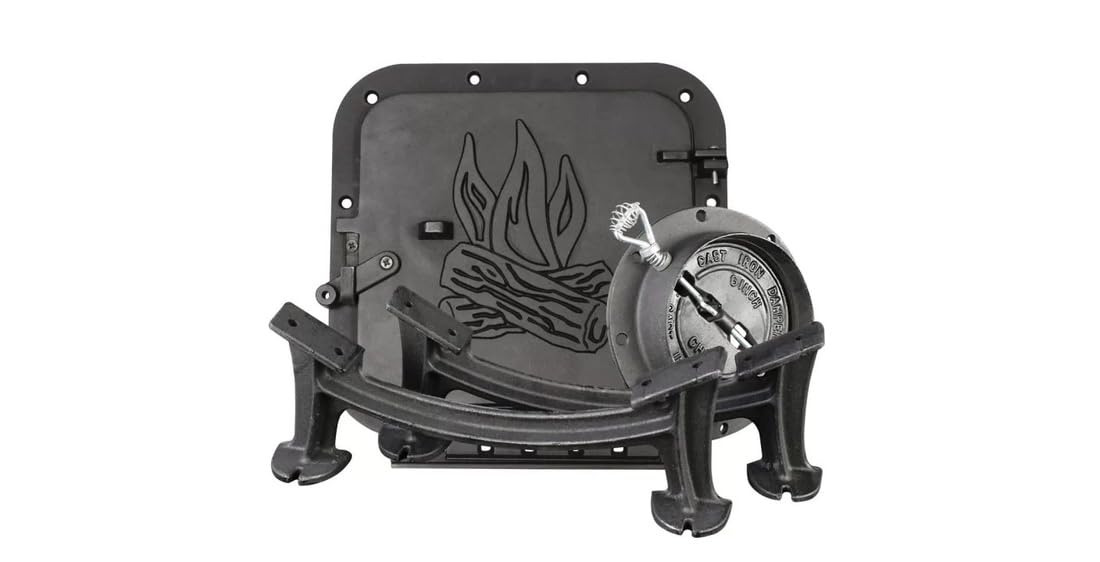 US Stove BSK1000 Barrel Camp Stove Kit, Medium, Black