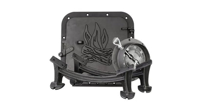 US Stove BSK1000 Barrel Camp Stove Kit, Medium, Black