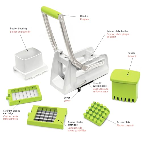 Starfrit Pro Fry Cutter & Cuber - 3-in-1 - Homemade French Fries, Slices and Diced Cubes Potato & Vegetable