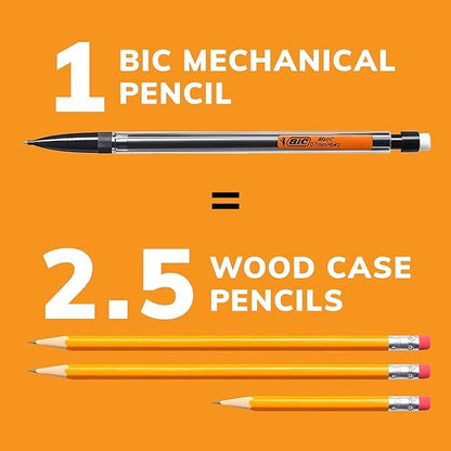 BIC Xtra Smooth Mechanical Pencil with 0.7 mm Medium Point, Refillable and Retractable, 40-Count Pack
