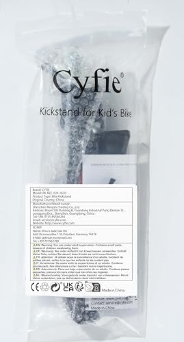 Cyfie Bike Kickstand for 16 18 20 Inch Kids Adjustable Center Mount Bicycle Kickstands Bike Stand for 16-20inch Wheel Mountain Bike/Road Bicycle/Adult Bike/Sports Bike, Aluminum Alloy