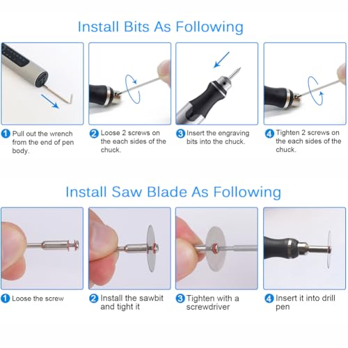 USB Rechargable Engraving Pen with 35bits,Mini Electric Engraver Etching Machines Cordless Rotary Tools Engraved Jewelry Stone Metal Plastic Wood Resin Model