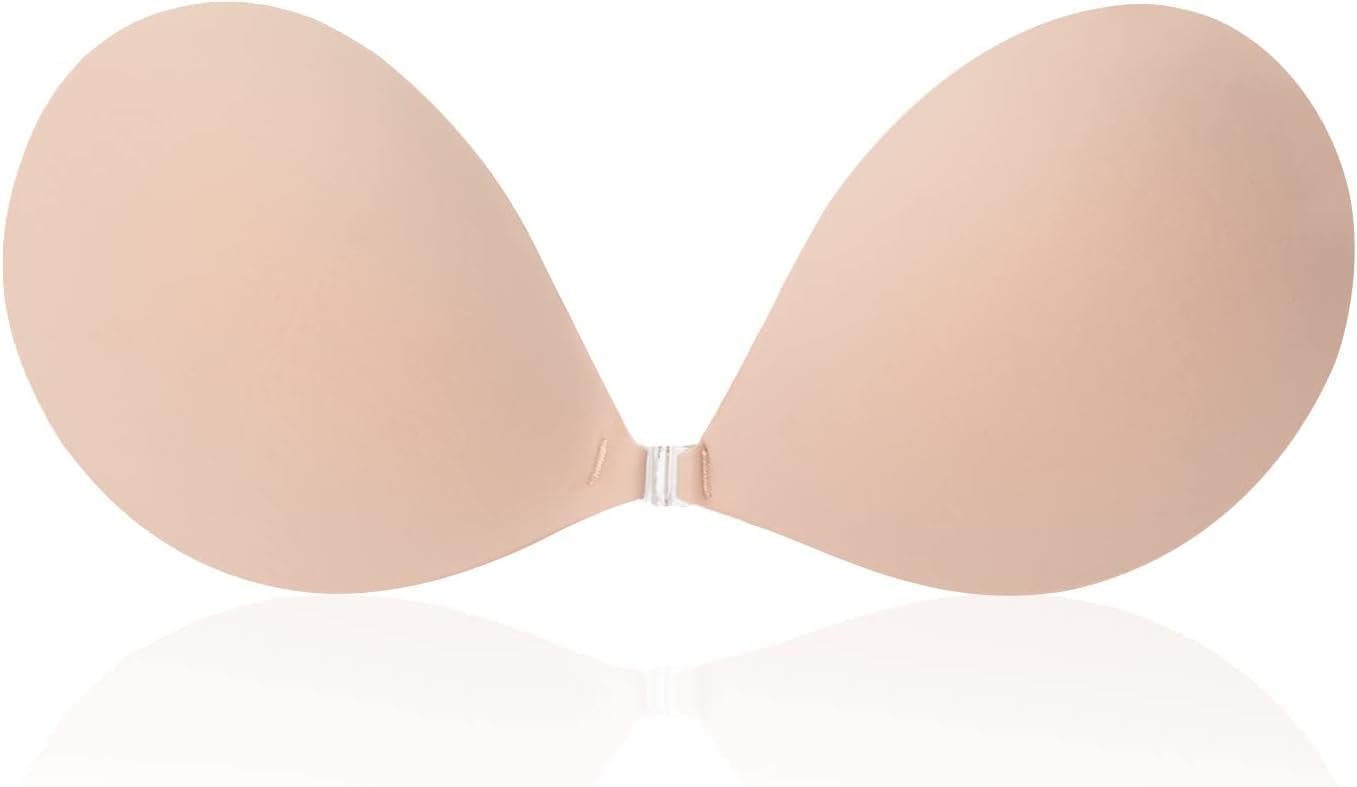 Awant Strapless Sticky Bra (US, Cup Band, A, Beige)