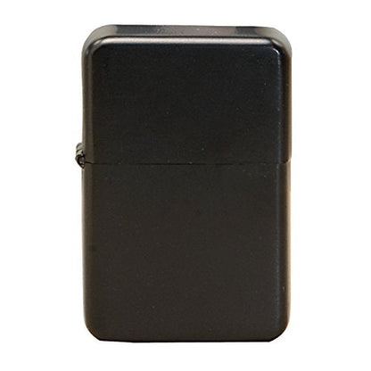 Thirsty Rhino Klik, Windproof Refillable Oil Wick Lighter with Vintage Flip Top and Aluminum Gift Case (Black)