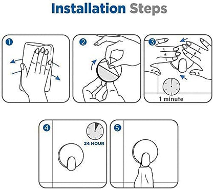 DELITON Adhesive Hooks - 4 Pack Towel/Coat Hooks Wall Hook Stick on Bathroom or Kitchen (Matte Black, Stainless Steel)